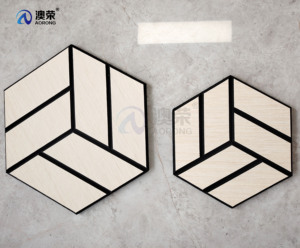 Polyester Cảm Thấy Cơ Bản + Gỗ Sồi Veneer Ép Nóng Akupanel Mật Độ Cao Cách Âm Acoustic Gạch Cho Tường Trần Trang Trí - Product Image 2