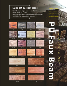 Vente directe usine – Nouvelles poutres en PU imitation bois, légères et imperméables, pour usage intérieur et extérieur – Matériau de construction en plastique de qualité supérieure - Product Image 3