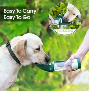 Meilleures ventes en gros : Distributeur d'eau et de nourriture 2-en-1 pour animaux de compagnie – Bouteilles portables pliables et écologiques pour chiens - Product Image 1