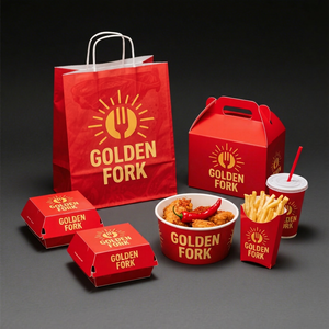 Suministros Personalizados para Tiendas de Pollo Frito: Cajas de Papel para Hamburguesas, Cajas para Papas Fritas y Vasos de Papel Impresos Personalizados - Product Image 2