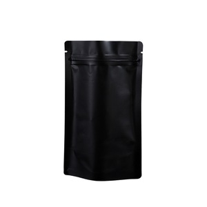3.5g Matte Black Mylar Stand Up Bags Resealable Smell Proof Ziplock Packaging Pouch Sealable Foil Bags for Food