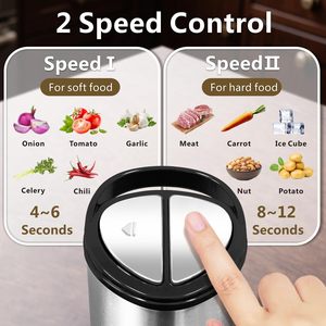 Hachoir à <span class=keywords><strong>viande</strong></span> électrique 2L 3L en acier inoxydable, robot culinaire multifonctionnel pour la maison, lame tranchante, hachoir à <span class=keywords><strong>viande</strong></span> - Product Image 2