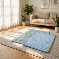 Tapis de couchage auto-refroidissant de luxe pliable et écologique pour animaux de compagnie, en tissu résistant aux rayures, taille M, pour chiens et chats