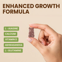 Gummies Vitaminées pour la Croissance en Hauteur OEM, Calcium 100mg, Bisglycinate de Magnésium 30mg, Zinc, Ashwagandha