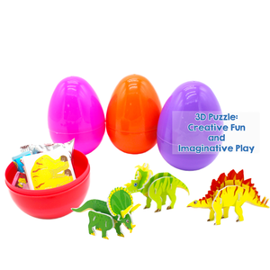 Giocattolo Educativo Dinosauro Fai-da-Te con Uovo di Carta Ripieno di Caramelle Assortite, Puzzle 3D Personalizzato, Fabbrica Certificata BSCI Nosto - Product Image 2