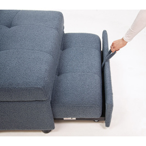 Canapé-lit convertible moderne en velours côtelé avec lit escamotable pour salon - Product Image 4