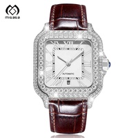 Montre en diamant véritable VVS Moissanite de haute qualité, personnalisée, en gros, de la marque Migaga, fabriquée en Chine