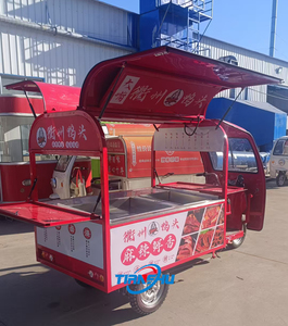 Carrito de comida móvil desmontable personalizado precio de fábrica comida de metal Snack <span class=keywords><strong>Caet</strong></span> para negocios o ocio con cajas de acero inoxidable - Product Image 6