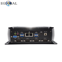 Mini Ordenador Industrial Sin Ventilador EGLOBAL, Intel Core i5-4200U, DDR3L, MSATA SSD, 2 LED, VGA HD, 8 USB, 2 RJ45 Gigabit LAN, Linux Mini PC