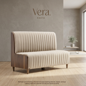 Custom Modern Upholstered Restaurant <b>Bench</b> <b>with</b> High-Density Foam and Solid Wood Frame for Cafe Coffee Shop Bar Hotel <b>Dining</b> - Product Image 2