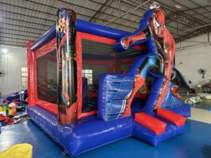 PVC製 スパイダーマン インフレータブル バウンサー キャッスル スライド付き 子供向け 屋外アクティビティ・ゲーム用 - Product Image 4