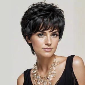 <span class=keywords><strong>ผม</strong></span>ปลอมแบบไม่ใช่เรมี่ ทรงผมหน้าม้าแบบไม่ต้องเย็บ สำหรับคุณแม่วัยกลางคนและ<span class=keywords><strong>ผู้</strong></span><span class=keywords><strong>สูงอายุ</strong></span> <span class=keywords><strong>ผู้</strong></span>หญิง <span class=keywords><strong>ผม</strong></span><span class=keywords><strong>สั้น</strong></span>หยิกฟู ดูเป็นธรรมชาติ ทุกสี - Product Image 6