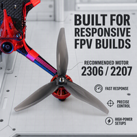 Hélices de course GEMFAN 5129 YUKI 5 pouces à 3 pales en PC pour drones FPV – Vente en gros pour applications moteurs 2306 2207