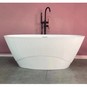 Baignoire Housen adulte simple Logo personnalisé matériau acrylique forme ovale 1.5m 1.7m conception graphique salle de bain Divano autoportant - Product Image 2