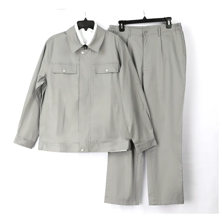 Custom autumn Spring thick cotton reflective work Wear welding uniform coal mine Anti static work suit jacket and pant