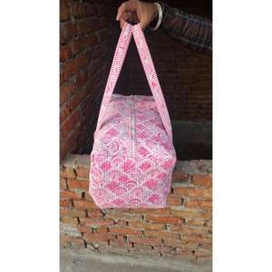 Bolsa de lona acolchada de algodón, hecha a mano, elegante, con estampado tradicional, ligera, duradera y espaciosa, para viajes, para hombre. - Product Image 5