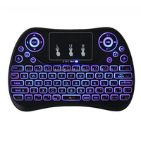 T2-BT de rétroéclairage 2.4GHz sans fil Mini clavier Air Mouse 7 couleurs rétroéclairées pour ordinateur Smart TV BOX