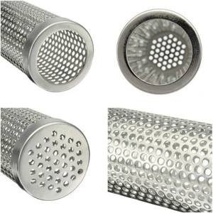 Tubería de Acero Perforada con Orificios Redondos Personalizados, Tuberías de Acero Inoxidable, Pantallas de Plata - Product Image 4