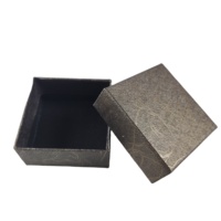 Boîte à bijoux rectangulaire en carton rigide brun, emballage durable recyclable PPWR, logo personnalisé, doublure en éponge, boîte mate