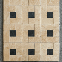 Mosaïque en marbre travertin beige pour projet de villa, style traditionnel, mosaïque intérieure et extérieure, imperméable, carreaux de sol anciens
