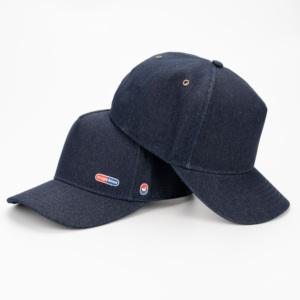 Casquette de baseball TCAP en denim personnalisé de Chine, 5 panneaux, visière incurvée, patch en caoutchouc, œillet métallique - Product Image 3