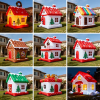 Sapin de Noël gonflable géant avec boîte cadeau pour la décoration de Noël