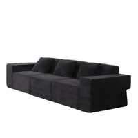 Ensemble de canapés modulaires sectionnels modernes de luxe en tissu compressé pour salon, appartement, hôtel, villa, école
