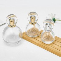 Flacon de parfum en verre de luxe vide à col serti 30ml 50ml 100ml avec atomiseur pressurisé et pompe pulvérisatrice