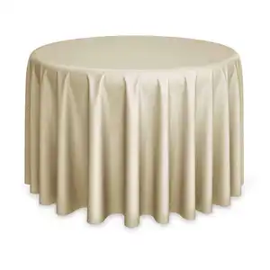 SENNIU दौर पॉलिएस्टर मेज़पोश सफेद आइवरी काले टेबल कपड़ा Round100 % पॉलिएस्टर टेबल कपड़ा मेज़पोश शादी की पार्टी के लिए