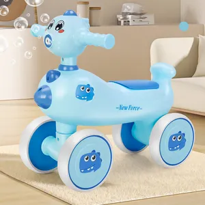 Scooter d'extérieur sans pédales pour enfants de 1 à 6 ans, 4 roues, voitures à enfourcher, jouets pour enfants, vélo d'équilibre coulissant pour bébés