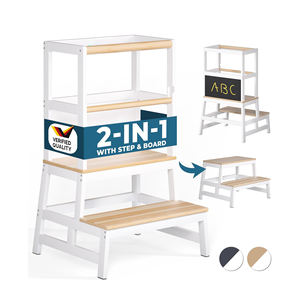 Torre de aprendizaje de cocina, taburete para niños pequeños para edades de 2 + 100 <span class=keywords><strong>KG</strong></span>/<span class=keywords><strong>220lbs</strong></span>, capacidad de peso, altura ajustable - Product Image 1