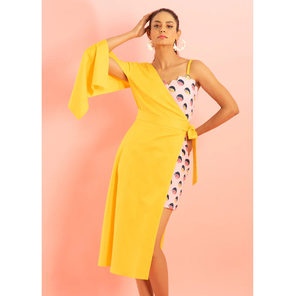 Haut enveloppant à manches cape pour femme – Blouse d'été élégante, chic et décontractée pour les sorties et les fêtes - Product Image 4