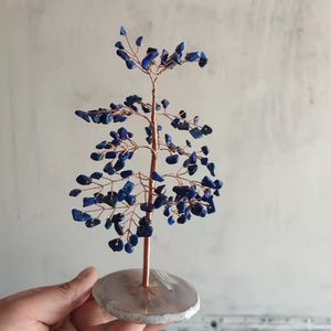 <b>Crystal</b> <b>Chip</b> Tree Blue Lapis Lazuli Wire Wrapped Home Decoration Ornament East China Sea Origin - Product Image 4