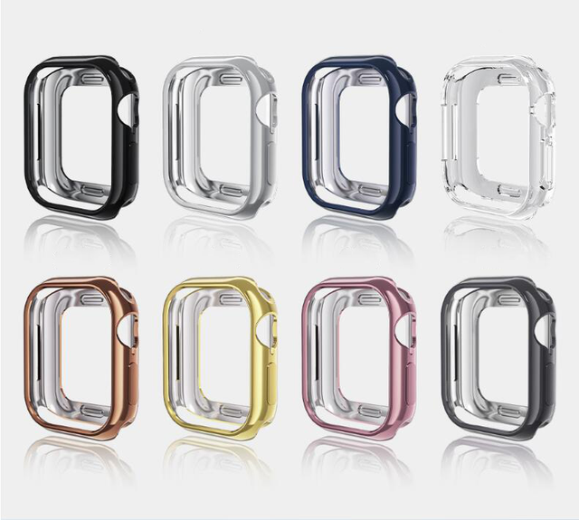 TPU Plating Case for Apple Watch Series 10 Smart Strap Full Bumper Protective Cover for IWatch S10 Accessories Screen Protector