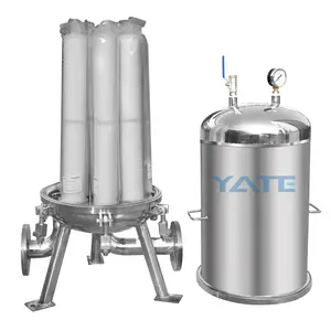 Conception pratique et économique Cartouche de filtre à air plissée de qualité alimentaire Boîtier de filtre à charbon en acier inoxydable