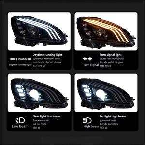 ชุดไฟหน้าแต่ง <span class=keywords><strong>W204</strong></span>สำหรับ07-10 Mercedes-Benz C-Class C300/260/200อัพเกรดเลนส์ LED 12V - Product Image 4
