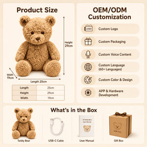 Oso de Peluche con Altavoz de Alta Fidelidad, Voz Clara, Interactivo e Inteligente para Contar Cuentos - Product Image 3