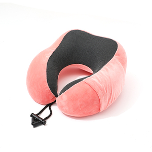 Bantal Leher Memory Foam Bentuk U Custom, Bantal Pijat Portabel untuk Perjalanan Luar Ruangan dengan Cetakan Kartun untuk Tidur & Relaksasi - Product Image 5