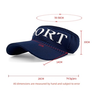 Chapeau à visière réglable en maille tricotée pour le sport, respirant, vide, quotidien, décontracté, pour hommes et femmes - Product Image 2