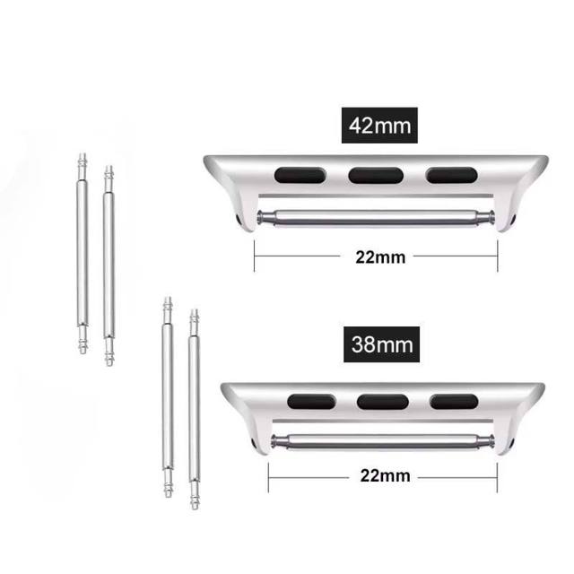 Stainless Steel Breathable Smartwatch Luxury Lugs Connector Strap Adapter for Watch Series 10 9 8 7 6 SE 2 SE Buckle