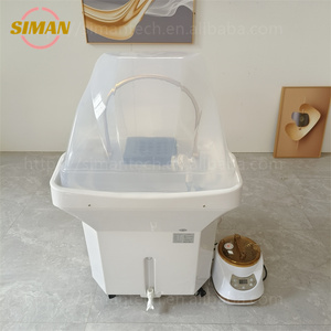 Siman basso prezzo Beauty Moving Head Spa attrezzature Shampoo lavabo <span class=keywords><strong>parrucchiere</strong></span> mobili per parrucchieri uso con poggiatesta in Silicone - Product Image 3