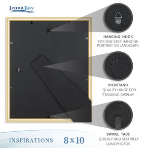 Marco de fotos de plástico blanco PS 5X7 personalizado de alta calidad al por mayor hecho de madera y plata para uso doméstico fabricación directa de fábrica - Product Image 5