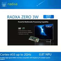 Carte de développement Radxa Zero 3W en panneaux de particules, carte de développement miniature quadricœur avec puce RK3566, performances élevées