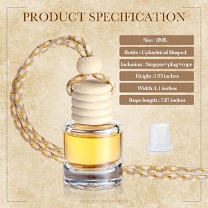 Rỗng Treo kính xe hơi nước hoa Mặt dây chuyền 8ml khuếch tán chai với gỗ treo - Product Image 5