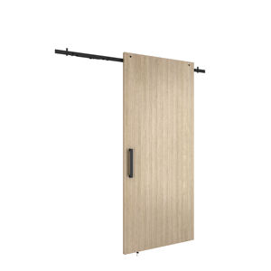 Kit porta scorrevole interno moderno Hotel con Hardware invisibile in legno finito - Product Image 1