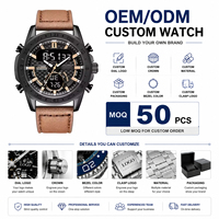 En stock 1 pièce, logo personnalisé, 50 pièces, Smael 1407, fabricant OEM ODM, design de cadran de luxe, montres-bracelets numériques à quartz pour hommes
