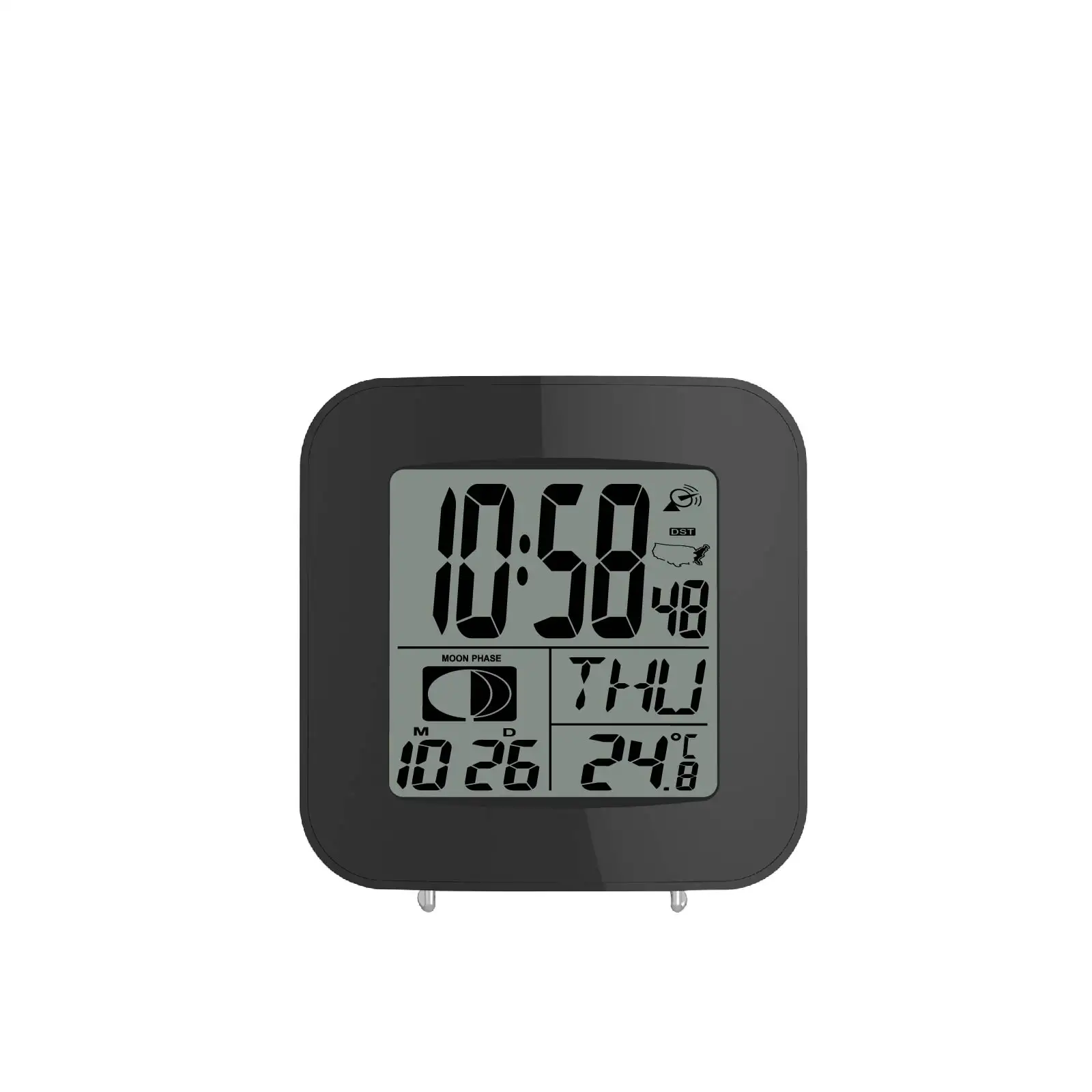 EWETIME Home Office Temperatur anzeige Atomic Radio Controlled Digital Wanduhr mit Kalender