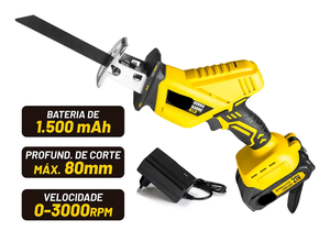 Scie sauteuse à moteur à balais alimentée par batterie 21V, outil industriel et de bricolage pour la découpe du métal, du bois, du PVC et du plastique - Product Image 3