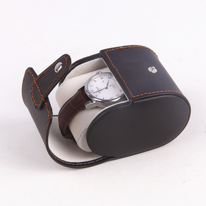 Estuche de Viaje para Reloj Edream con Logotipo Personalizado, de Lujo, Ecológico, con Cierre de Broche, en Cuero PU Negro - Product Image 4