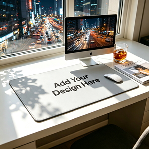 Tapis de bureau personnalisé en caoutchouc naturel avec bords cousus, service OEM, protection de table <span class=keywords><strong>XXL</strong></span> étendue, grand tapis de souris - Product Image 1
